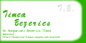 timea bezerics business card