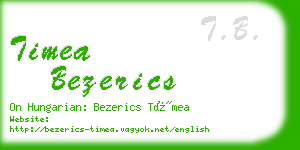 timea bezerics business card